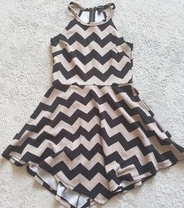 Rue 21 Chevron Black and beige Dress